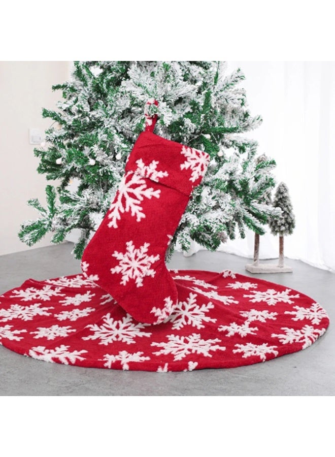 Christmas Tree Skirt Skirt Christmas Decorations Plush Xmas Tree Skirt, Christmas Tree Mat for Holiday Party Decoration - Image 3