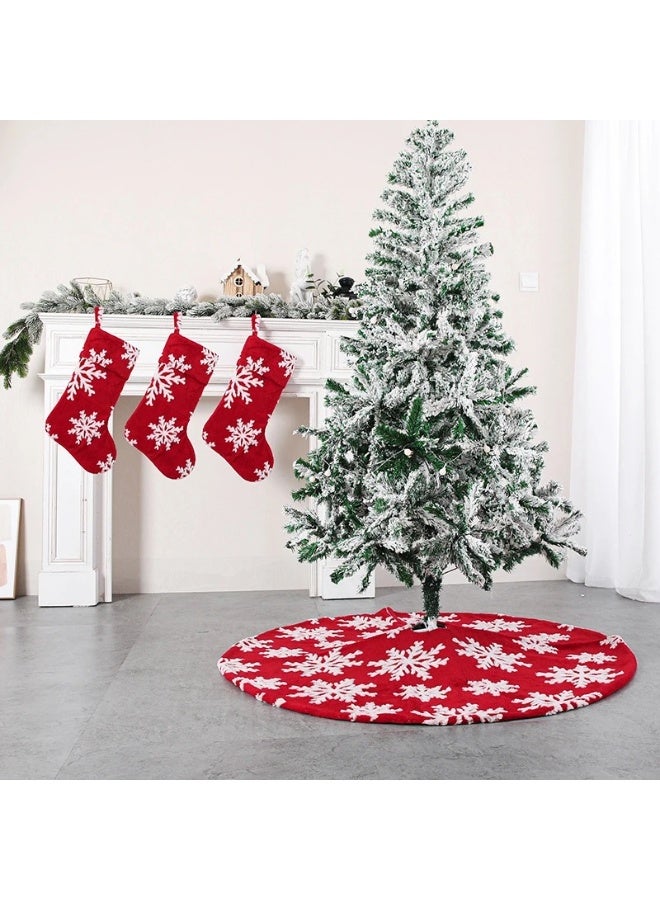 Christmas Tree Skirt Skirt Christmas Decorations Plush Xmas Tree Skirt, Christmas Tree Mat for Holiday Party Decoration - Image 4
