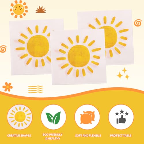 BHHQHH 200Pcs Boho Sun Paper Napkins First Trip Around The Sun Napkin Disposable Sunshine Cocktail Napkins for Birthday Baby Shower Party Supplies - Image 4
