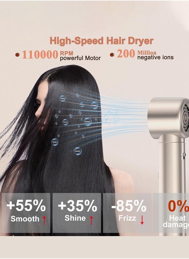 Joshberg 6-in-1 Hair Dryer Styler & Hair Curler Set | Coanda Tech Auto Curler, 110,000 RPM Motor & 200M Negative Ions | Hair Dryer, Curling Iron, Volumizing Straightening,Volumizer for Frizz-Free, Salon-Quality Styling  - Image 4
