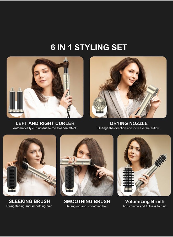 Joshberg 6-in-1 Hair Dryer Styler & Hair Curler Set | Coanda Tech Auto Curler, 110,000 RPM Motor & 200M Negative Ions | Hair Dryer, Curling Iron, Volumizing Straightening,Volumizer for Frizz-Free, Salon-Quality Styling  - Image 5
