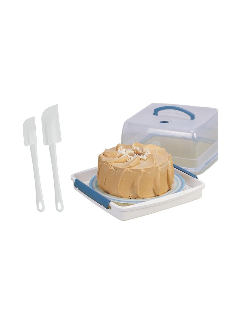 LOCK & LOCK LocknLock Airtight Cake Storage Box + Free 2-Piece Metaltex Pastry Spatula Set | Freshness & Baking Combo - Image 2
