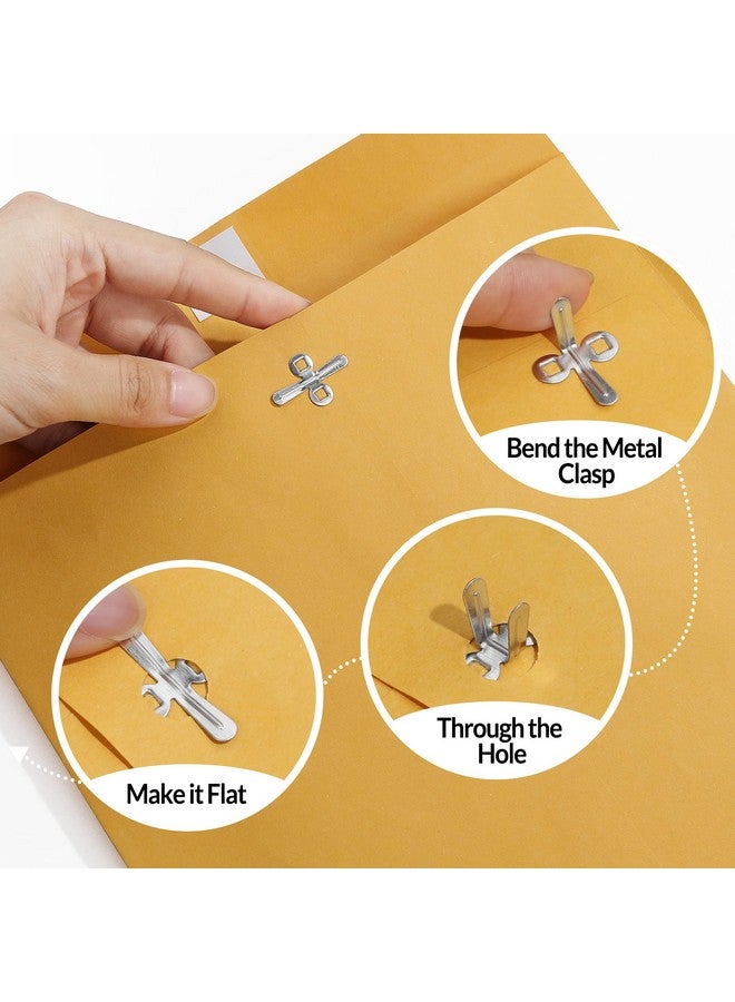 SUNEE 9X12 Clasp Envelopes 100 Count - 9X12 Inch Brown Kraft Envelopes With Clasp Closure - For Home, Office, Business, Legal Or School, Great For Filing, Storing Or Mailing Documents - Image 4