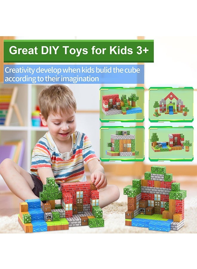 Forest Magnetic Blocks Set Woodland Adventure Building Tiles for Kids Sensory Training Educational Toy - Image 5