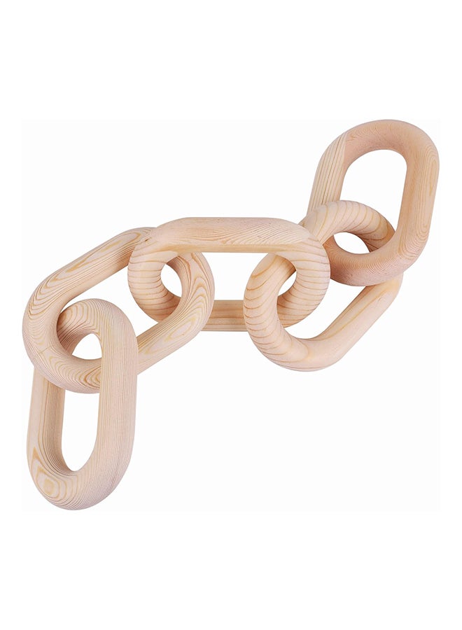 HOME TASTE Hometaste Hand Carved 5 Link Wood Knot Decorative Chain 22 Rustic Wood Garland 