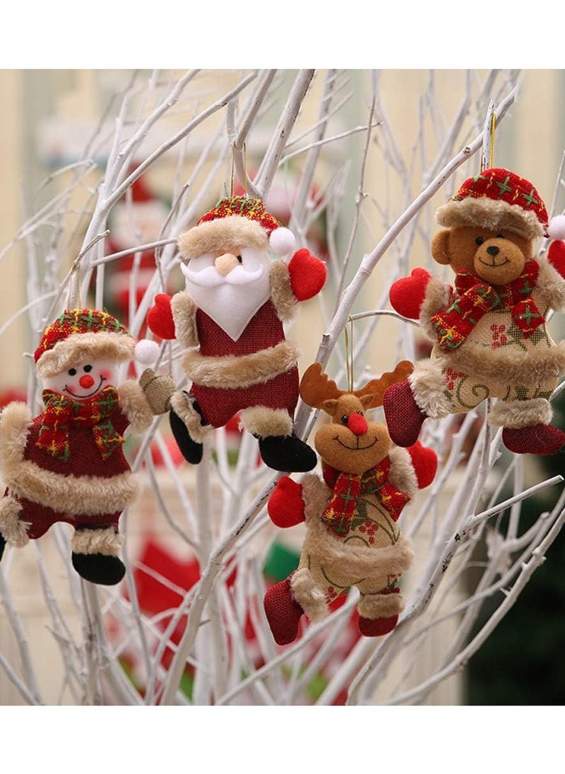 Eworld 4-Pack Christmas Ornaments, Santa Claus and Snowman Hanging Decorations for Holiday Parties, Gifts, and Home Decor, Festive Pendants Perfectly Crafted for Christmas  - Image 2