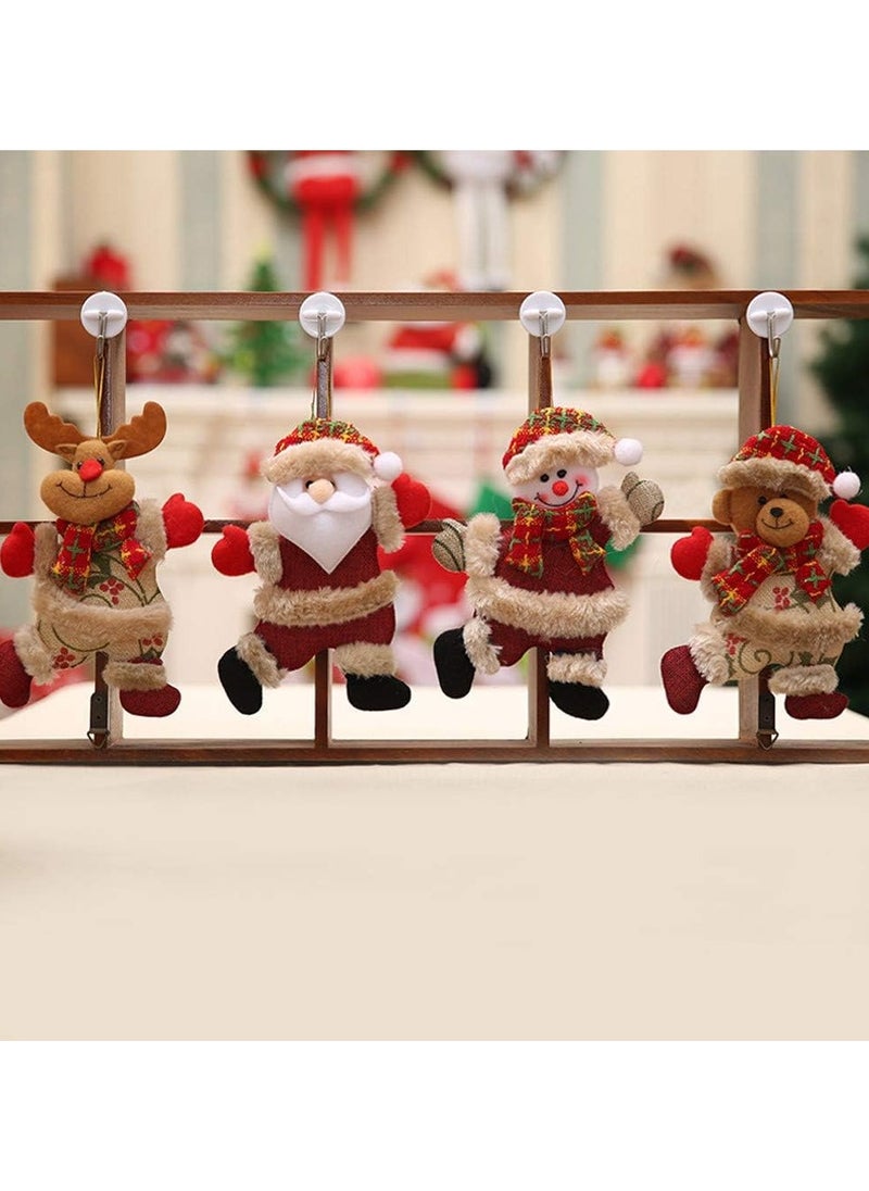 Eworld 4-Pack Christmas Ornaments, Santa Claus and Snowman Hanging Decorations for Holiday Parties, Gifts, and Home Decor, Festive Pendants Perfectly Crafted for Christmas  - Image 3