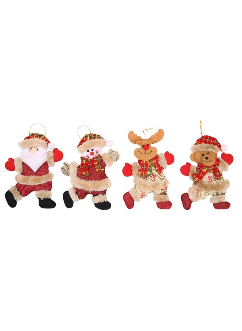 Eworld 4-Pack Christmas Ornaments, Santa Claus and Snowman Hanging Decorations for Holiday Parties, Gifts, and Home Decor, Festive Pendants Perfectly Crafted for Christmas  - Image 4