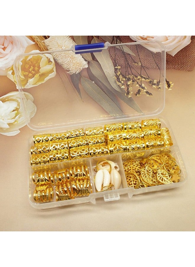 Glamer 102 Pieces Dreadlocks Loc Hair Jewelry For Women Braids Hair 20 Pieces Loc Jewelry Accessories For Braiding Hair Big Braids Hair Rings For Dreadlocks Braiding Hair (Gold) - Image 2