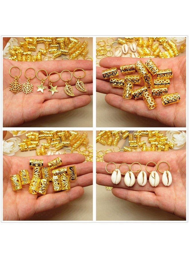 Glamer 102 Pieces Dreadlocks Loc Hair Jewelry For Women Braids Hair 20 Pieces Loc Jewelry Accessories For Braiding Hair Big Braids Hair Rings For Dreadlocks Braiding Hair (Gold) - Image 4