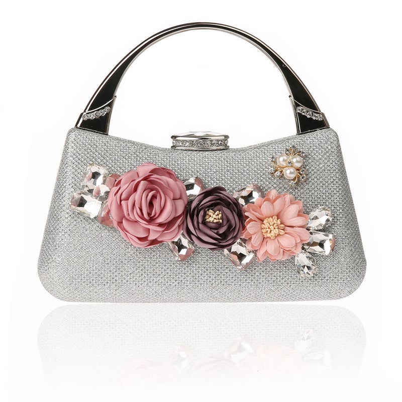 New Flower Bag Fashion Evening Bag Evening Bag Exquisite Gift Bag Handbag Party Bag F918 Flower - Image 4