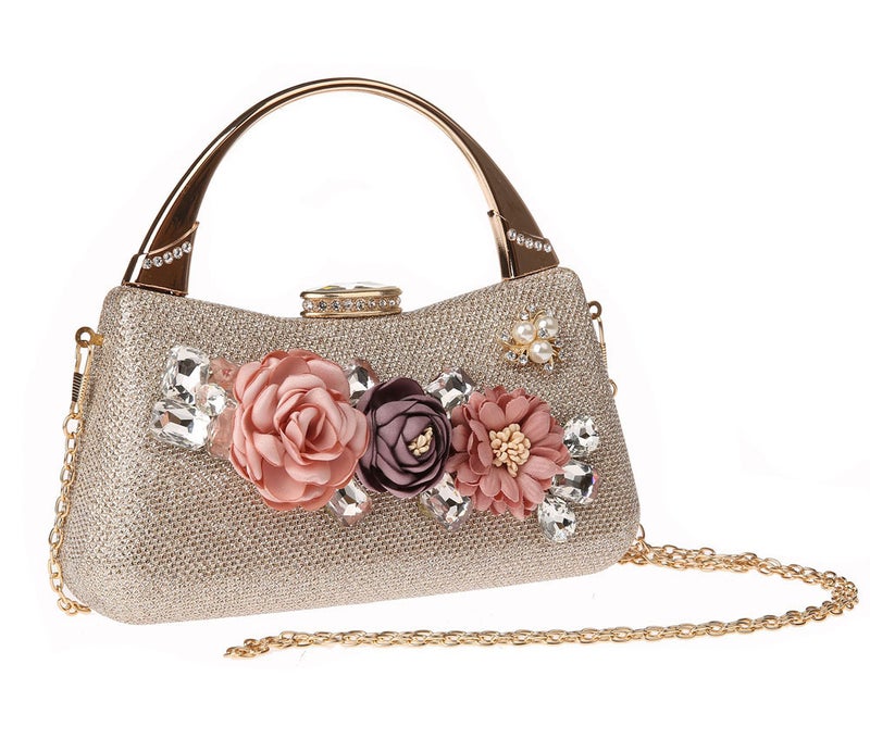 New Flower Bag Fashion Evening Bag Evening Bag Exquisite Gift Bag Handbag Party Bag F918 Flower - Image 1