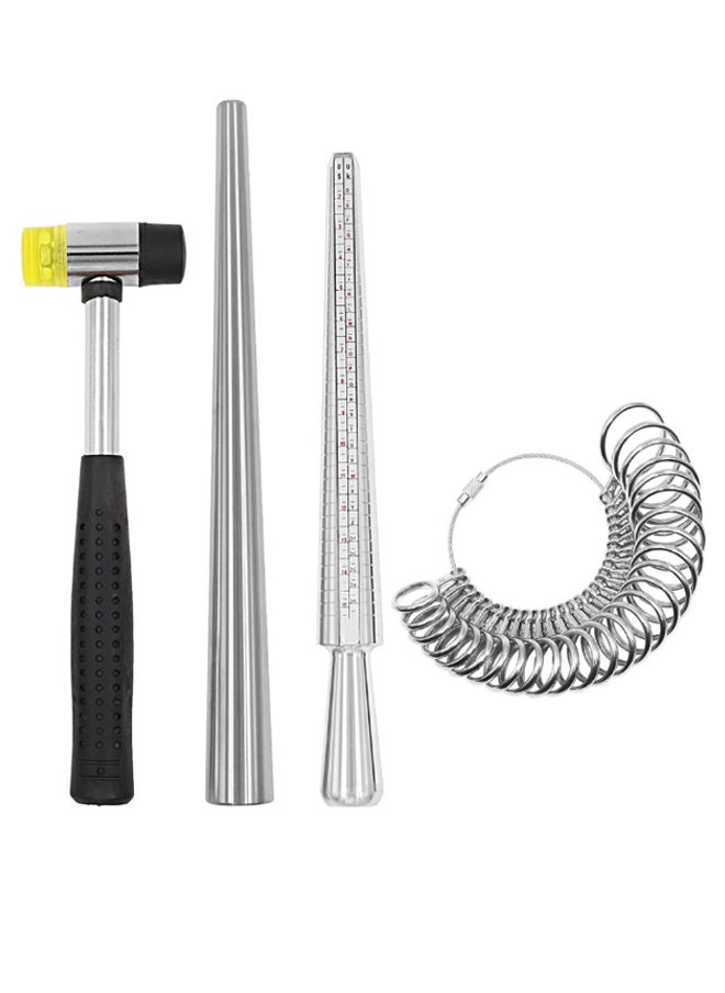 Generic Metal Ring Sizer Kit Silver/Black 