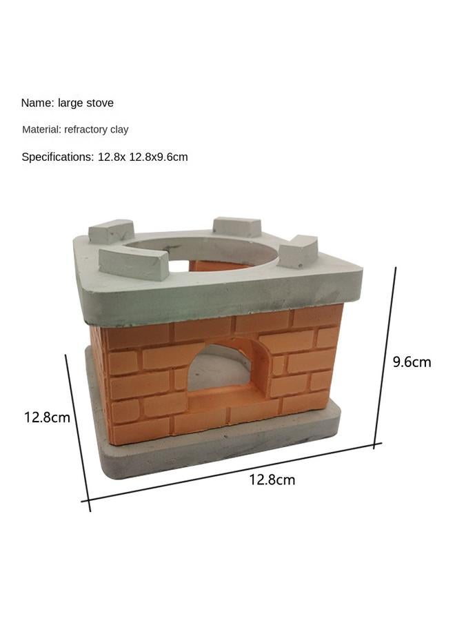 Bluejw Mini Kitchen Special Stove Creative Food Play Retro Red Brick Soil Stove Can Really Boil Internet Red Small Kitchenware  - Image 1
