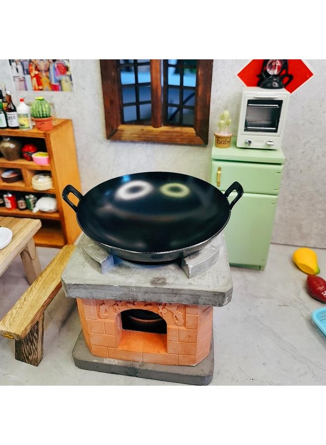 Bluejw Mini Kitchen Special Stove Creative Food Play Retro Red Brick Soil Stove Can Really Boil Internet Red Small Kitchenware  - Image 5