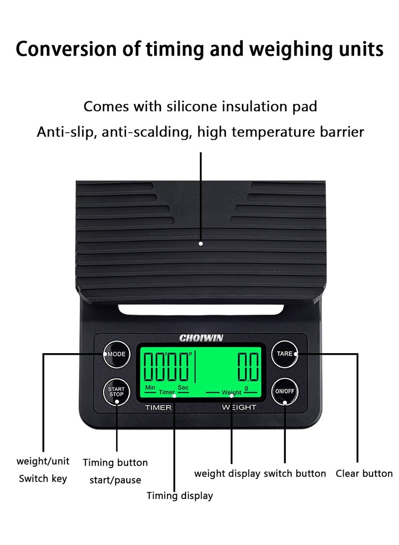 شويوين مجموعة ادوات تقطير القهوة V60، طقم قهوة 10 قطع  محمول باليد - Image 5