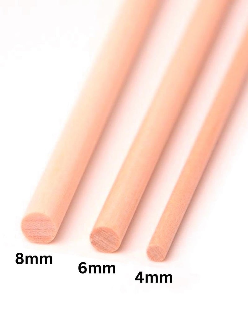 bloomax ® 400 Pieces Wooden Dowel Rod (4mm/ 3 inch) Unfinished Natural Hardwood Sticks, Round Craft Sticks,Wood Sticks for Crafting,Wooden Craft Sticks,Art Sticks for Crafts and DIYers(4mm, 400 Pcs) - Image 4