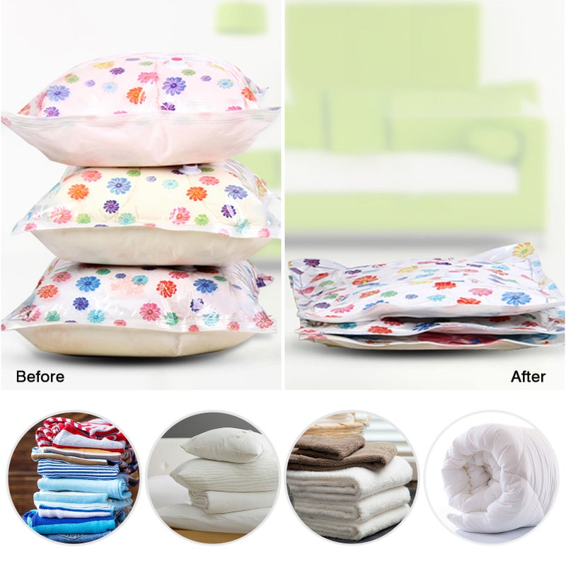 Electric Pump with Vacuum Storage Bags with USB Cable 5 Storage Bags Rechargeable Portable for Travel Home Use Save Space Black - Image 5