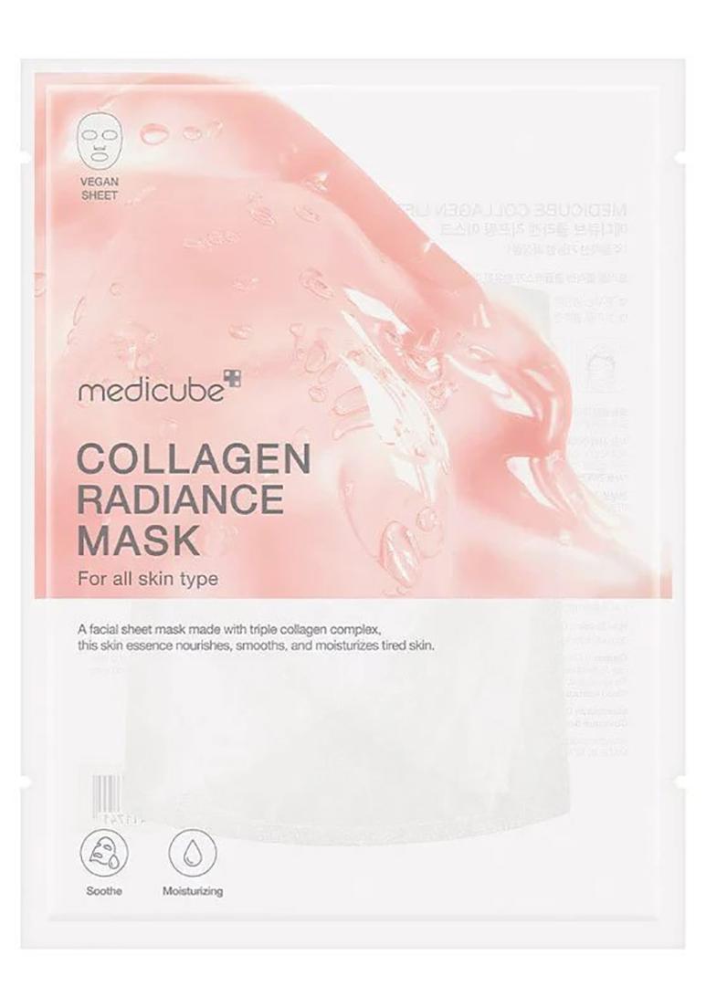 Medicube قناع الكولاجين المرفوع مع مركب الكولاجين الثلاثي، قناع ورقي مرفوع ومضاد للشيخوخة لمرونة البشرة والعناية بالتجاعيد، قناع وجه مرطب مع الألانطوين، مختبر من قبل أطباء الجلدية وآمن للبشرة الحساسة - Image 1