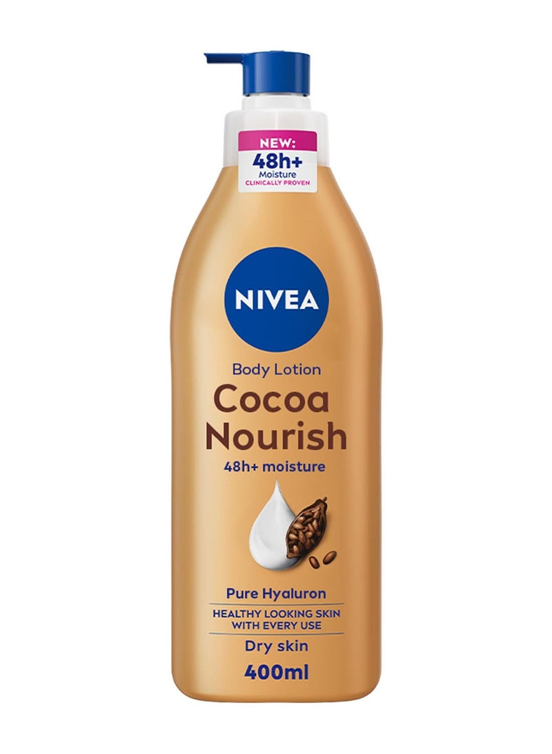 Nivea لوشن الجسم كاكاو مغذي 48+ رعاية مكثفة بالترطيب 400 مل عبوة من 3 - Image 2