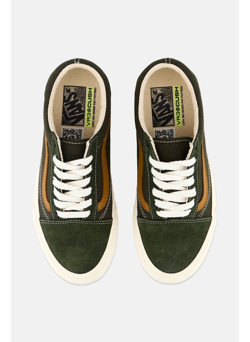 VANS Men Old Skool V2 Lace Up Casual Shoes, Green  - Image 2