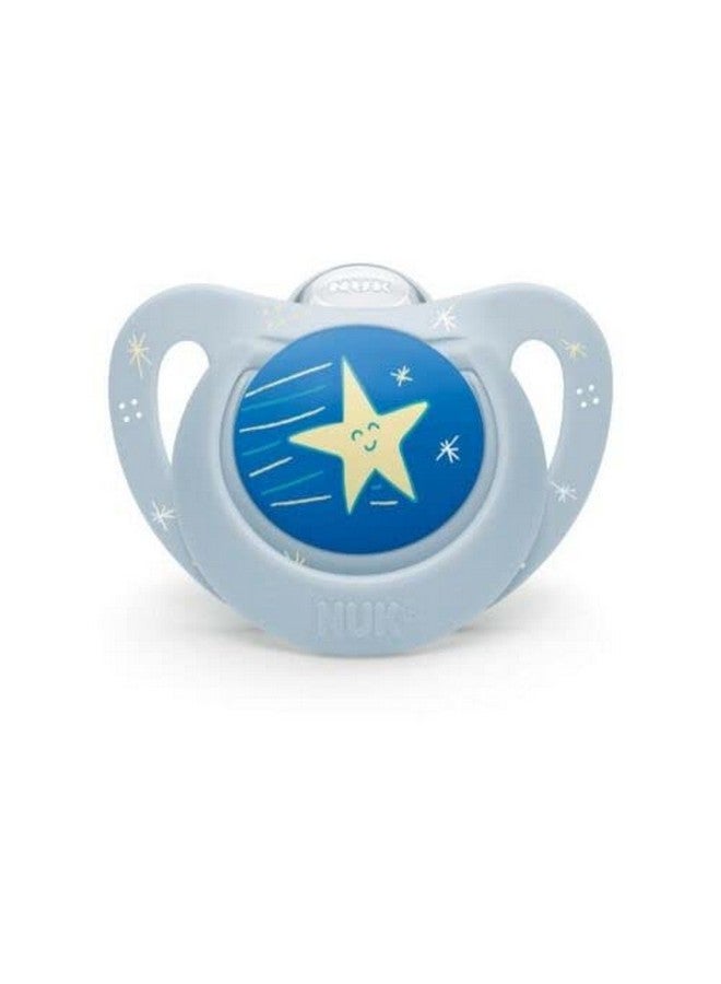 NUK | Orthodontic Pacifiers | 0-6 Months | Best Pacifier for Breastfed Babies | BPA Free | Shaped to Soothe Just Like Mom | 2-Pack (Blue) (Outerspace Blue(0-6 Month)) - Image 1