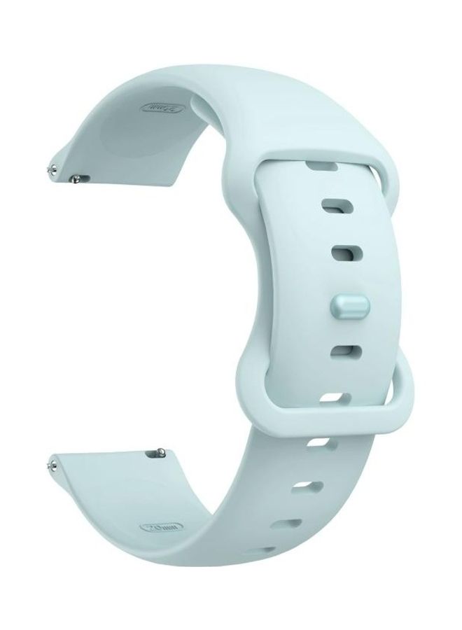 NIBEMINENT 45mm Butterfly Buckle Silicone Replacement Strap Watchband 22mm For Samsung Galaxy Watch Active 3 Blue - Image 1