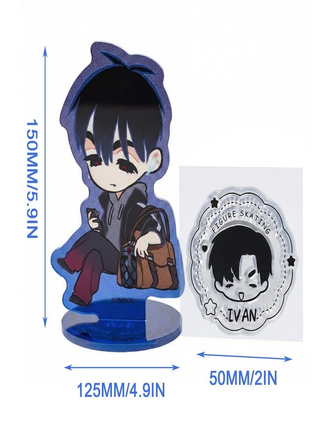 YJacuing Alien Stage Passion Love Series Acrylic Stand Stamp, Official ALNST 3rd Anniversary Collectible Anime Merch (Ivan) - Image 3