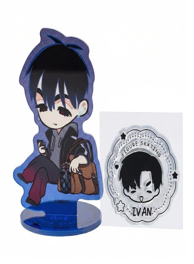 YJacuing Alien Stage Passion Love Series Acrylic Stand Stamp, Official ALNST 3rd Anniversary Collectible Anime Merch (Ivan) - Image 1