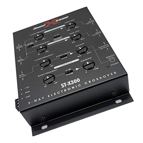 XtremeVision SoundXtreme ST-X300 3 Way Electronic Car Stereo Crossover Dash Mount Bass Knob Remote Frequency Response 10Hz-30kHz Including Power Adapter Connector 60dB Separation - Image 5