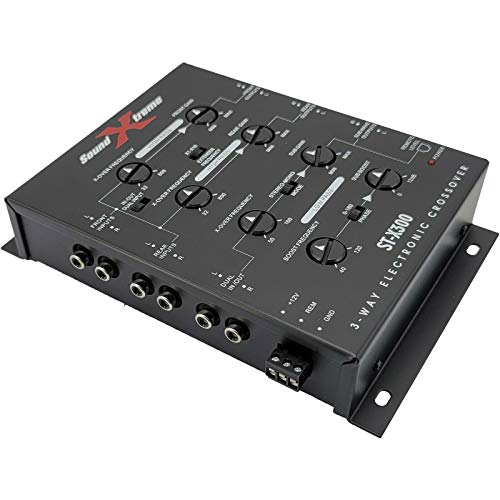 XtremeVision SoundXtreme ST-X300 3 Way Electronic Car Stereo Crossover Dash Mount Bass Knob Remote Frequency Response 10Hz-30kHz Including Power Adapter Connector 60dB Separation - Image 3