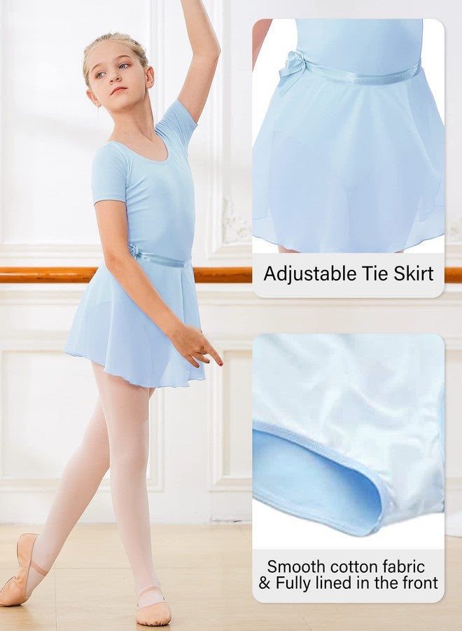 ستيل طقم رقص باليه قصير الأكمام للبنات من ستيلي، يتضمن تنورة رقص وجوارب رقص (أزرق، 85) - Image 5