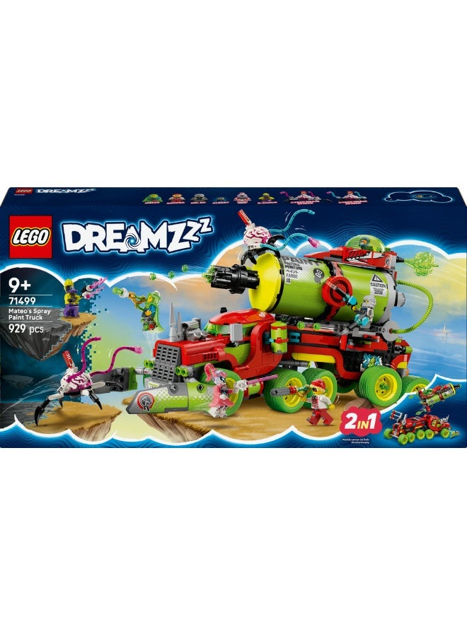LEGO Dreamzzz Mateo'S Spray Paint Truck 71499 (929) Pieces  - Image 2