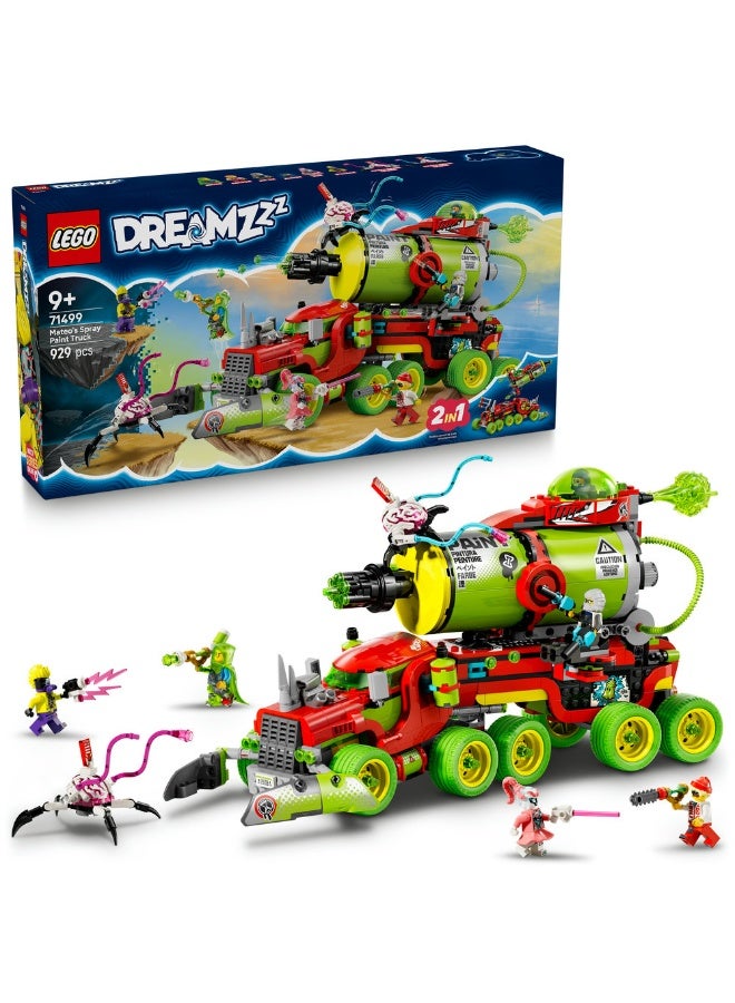 LEGO Dreamzzz Mateo'S Spray Paint Truck 71499 (929) Pieces  - Image 1