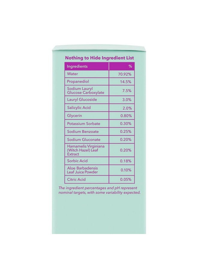 Good Molecules منظف رغوي لحب الشباب من Ood Molecules، 148 مل/5 أونصة، غسول رغوي للوجه بحمض الساليسيليك Bha لمحاربة البثور والبقع، عناية بالبشرة المقشرة المنقية للوجه بالصبار وبندق الساحرة - Image 4