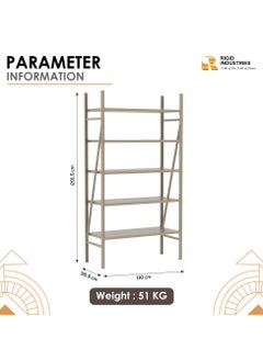 RIGID Steel Display Utility Rack BEIGE 202x110x38.5cm  - Image 2