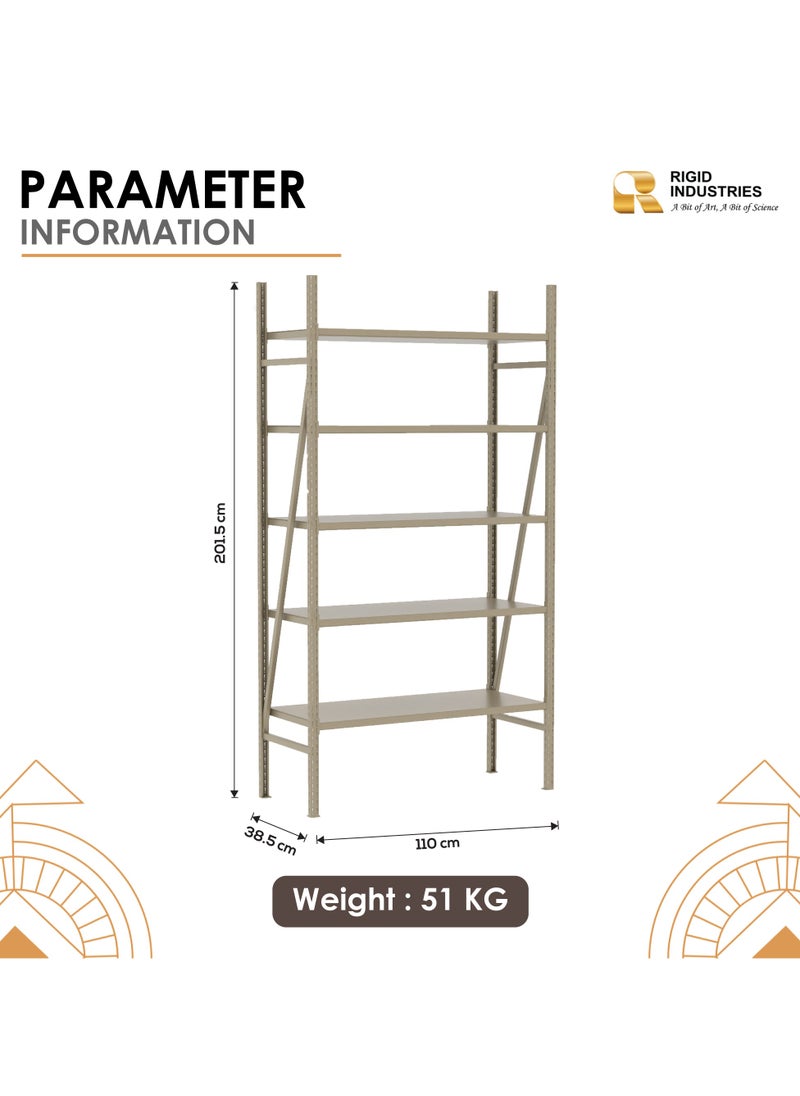 RIGID - Steel Display Utility Rack BEIGE 202x110x38.5cm - Image 1