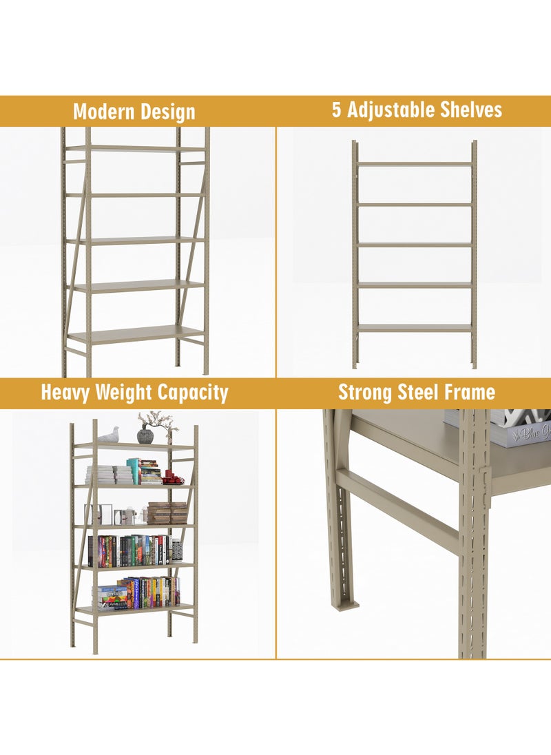 RIGID - Steel Display Utility Rack BEIGE 202x110x38.5cm - Image 1