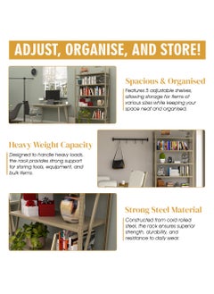 RIGID Steel Display Utility Rack BEIGE 202x110x38.5cm  - Image 4