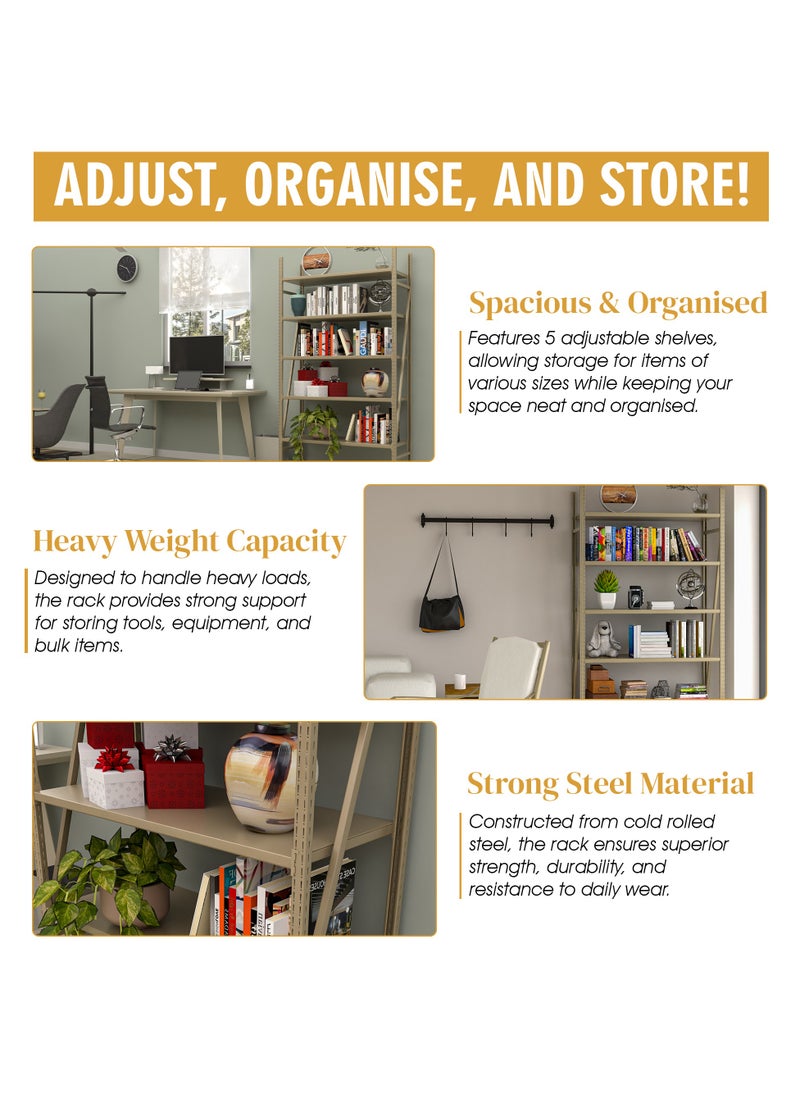 RIGID - Steel Display Utility Rack BEIGE 202x110x38.5cm - Image 1