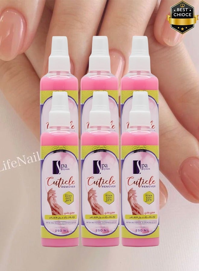 Spa System 6 Pieces Cuticle Remover Quick Easy And Safe 250ml - Image 1