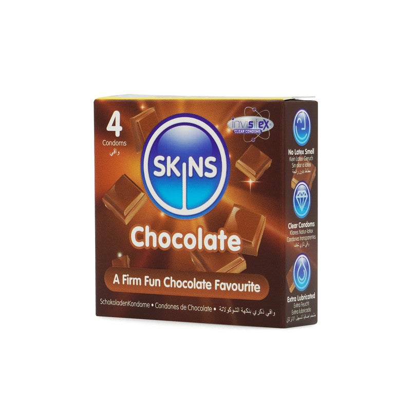 سكينز واقي ذكري سكينز بنكهة الشوكولاتة 4 قطع - Image 2