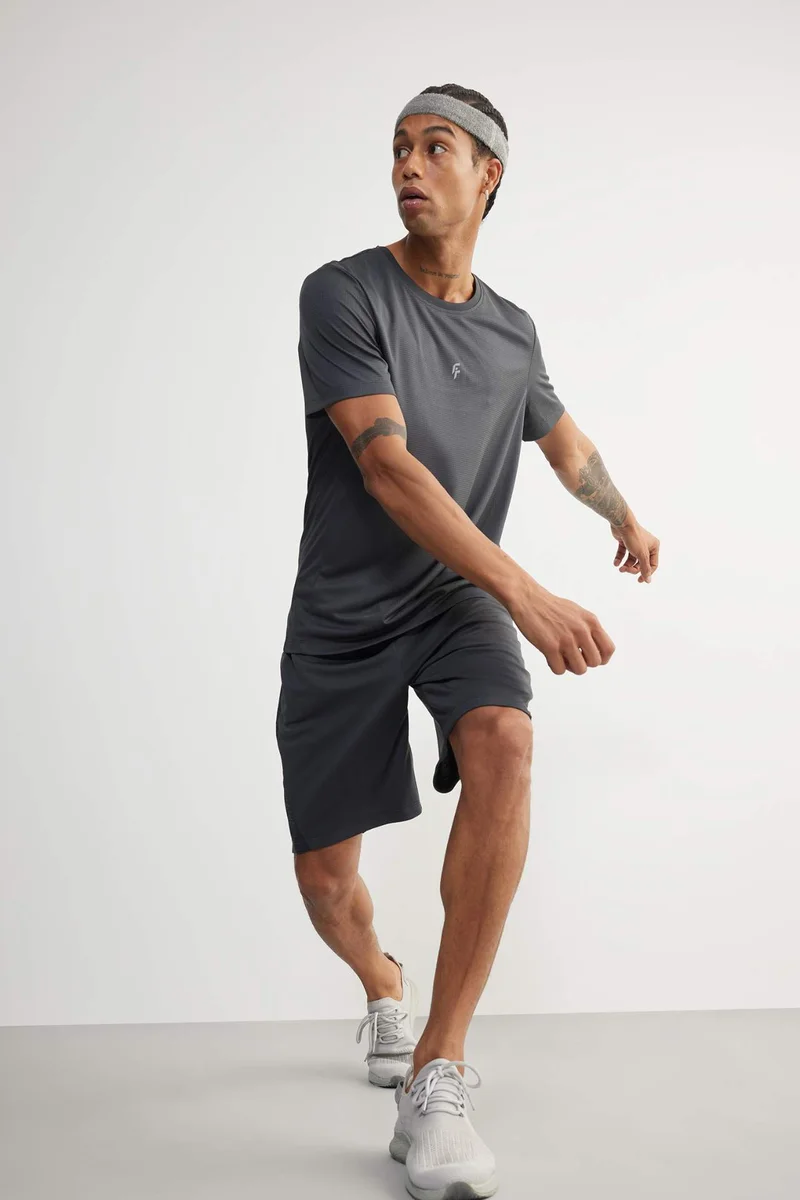 DeFacto DeFactoFit Slim Fit Crew Neck Printed Sports T-Shirt