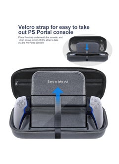 Anmi 2 Pcs Carrying Case Kit Compatible for PlayStation 5 Portal Remote Player PS5 Portal Portable Hard Shell Bag with Screen Protector PS5 Full Protective Cover PS5 Travel Storage Accessories（Black）  - Image 4