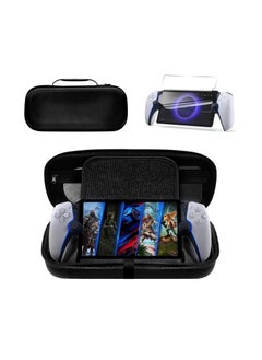 Anmi 2 Pcs Carrying Case Kit Compatible for PlayStation 5 Portal Remote Player PS5 Portal Portable Hard Shell Bag with Screen Protector PS5 Full Protective Cover PS5 Travel Storage Accessories（Black）  - Image 1