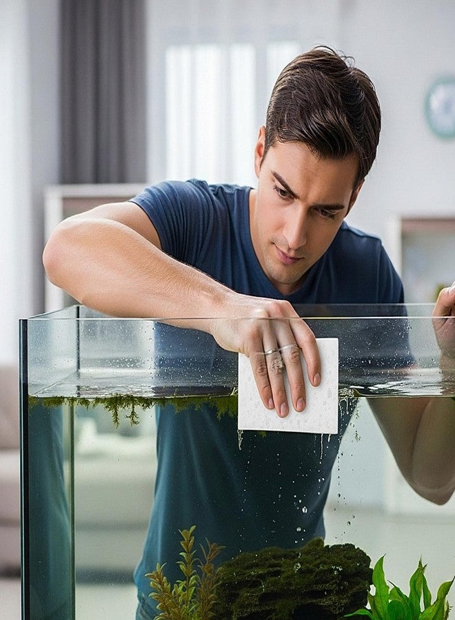 Vesici 24 Pcs Aquarium Algae Pad Double Side Algae Pad Aquarium Cleaner Sponge Non Scratch Fish Tank Scraper Cleaning Tools for Glass Acrylic Turtle Fish Tank Supplies - Image 5