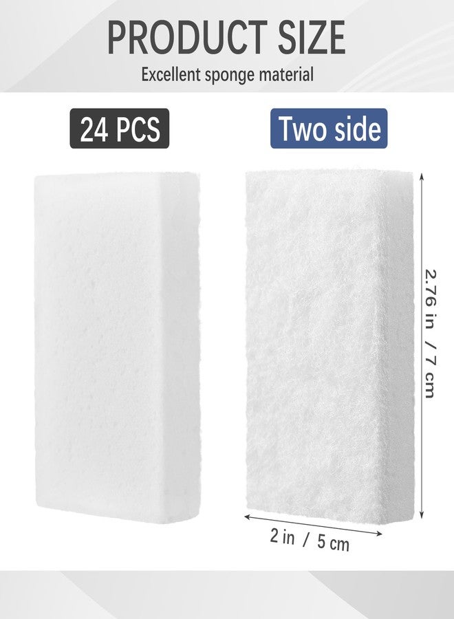 Vesici 24 Pcs Aquarium Algae Pad Double Side Algae Pad Aquarium Cleaner Sponge Non Scratch Fish Tank Scraper Cleaning Tools for Glass Acrylic Turtle Fish Tank Supplies - Image 2