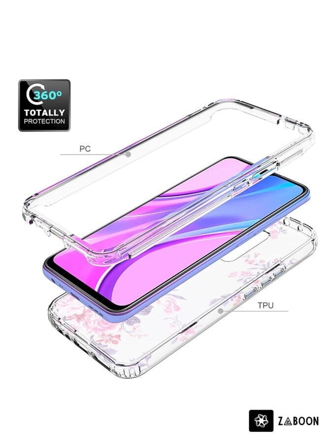 Zaboon - غطاء حماية لهاتف Xiaomi Redmi 9 مصنوع من مادة PC+TPU الشفافة المطلية - Image 1