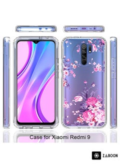 غطاء حماية لهاتف Xiaomi Redmi 9 مصنوع من مادة PC+TPU الشفافة المطلية