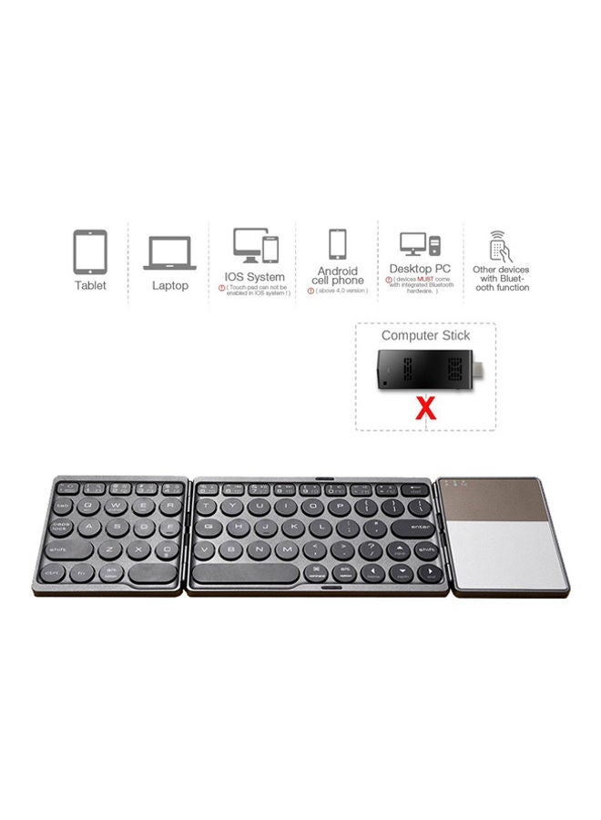 Arabest Bluetooth Keyboard With Touchpad For Windows/Android/IOS Black - Image 4